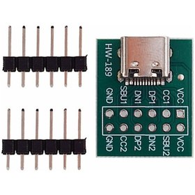 Resim Usb Type C to Dip Pcb 12 Pin Adaptör Kart 