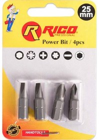 Resim Rıco Vidalama Bits Uç Seti 25 Mm 4 Parça 