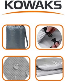 Resim KOWAKS RKS Easy Pro 50 Arka Çanta Uyumlu Motosiklet Brandası, Motor Brandası, Gri (Kilit Uyumlu) 