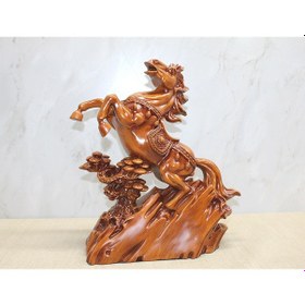 Resim Periboia Polyester Şahlanmış At Figürü 