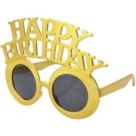 Resim Parti Gözlük Gold Happy Bırthday 