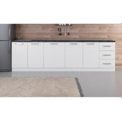 Resim Minar 290 Cm Mutfak Dolabı Beyaz 290-B1-Alt Modül Beyaz 