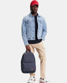 Resim Tommy Hilfiger Ess Gündelik Ön Cepli Erkek Sırt Çantası Navy Fleet - Navy Fleet / STD 