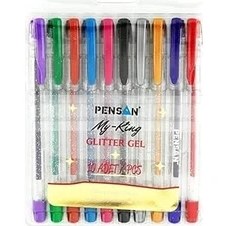 Resim Nacario Pensan My-Kıng Simli Jel Kalem 10LU Set - PE02227JK00S10 