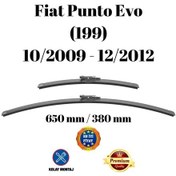 Resim Fiat Punto Evo 199 2009 2010 2011 2012 Uyumlu Ön Cam Muz Tipi Silecek Süpürgesi Seti 650/380mm Silbak 