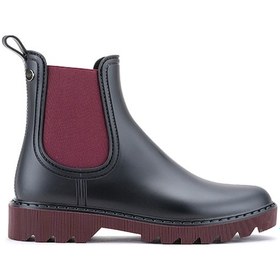 Resim Igor Chloe Bıcolor Siyah Kadın Yağmur Botu Siyah-bordo 