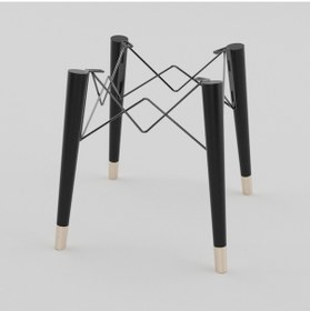 Resim Arslanlarahsap Ahşap Sandalye Ayağı Ve Bağlantı Aparatları Ile Kolay Montaj Sndknlst Siyahgold 