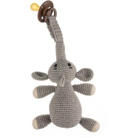 Resim Wellgro Cuddly Amigurumi Fil Emzik Askılı Uyku Arkadaşım-gri 