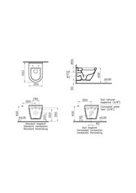 Resim VitrA S50 Asma Klozet ve VitrA Gömme Rezervuar Tam Set 