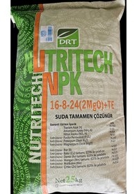 Resim Damlama Gübresi NPK Nutritech 16+08+24+2MgO+TE Gübre 25 KG 