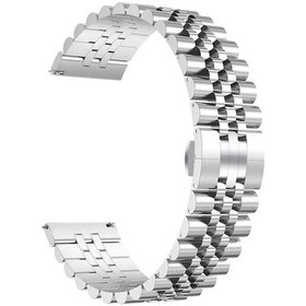 Resim Teknodur Galaxy Uyumlu Watch 42mm Uyumlu Krd-36 20mm Metal Kordon-gümüş 
