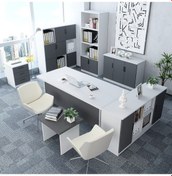 Resim Vest 7'li Ofis Takımı Model 1 Beyaz Füme 