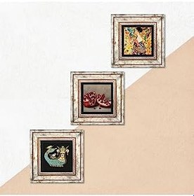 Resim Pinecone Stone Gustav Klimt Yelpazeli Kadın, Şahmeran, Nar Taş Duvar Tablosu - Çerçeveli Taş Tablo - Dekoratif Duvar Sanatı - Modern Ev ve Ofis Duvar Dekoru K3-1025 