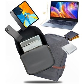 Resim Lenyes Lb545 Rambler Serisi Polyester Kumaş Su Geçirmez Sırt Çantası Gri 