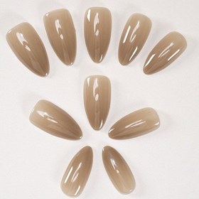 Resim Pop Beauty Takma Tırnak Seti & Zararsız Yapıştırıcı, Glazed Caramel Donut Hailey Bieber Popbeauty10133 