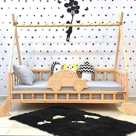 Resim Markaawm Montessori Yatak Çocuk Karyola Nirvana Araba 90X190 