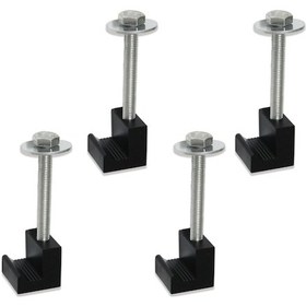 Resim Padalink 4 Adet Kamyon Alet Kutusu Montaj Seti - Paslanmaz Alüminyum J Kancalar 