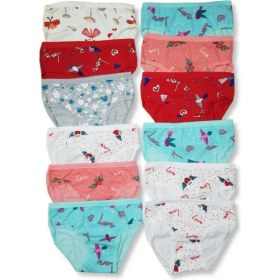 Resim Nemere 12 Adet Kız Çocuk Desenli Slip Külot 