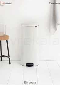 Resim Brabantıa 30 Litre Çöp Sepeti Evrekala Beyaz Çöp Kutusu Pedallı -yetkili Evrekala Shop- Yeni Seri 