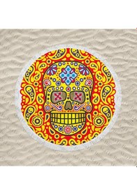 Resim Marte Home Kurukafa Yuvarlak Püsküllü Plaj Havlusu 