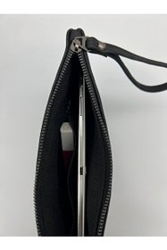 Resim Hakiki Deri Clutch El Çantası & Tablet Kılıfı (Siyah) - Hakiki Deri / Siyah 