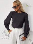 Resim Sayou Büyük Beden Ofis Lapşa Bluz 259120198 Gri 