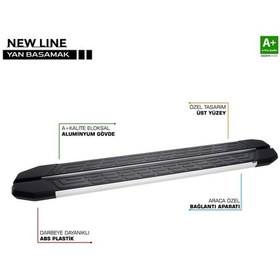 Resim Volkswagen Transporter T4 Kısa Şase Newline Aluminyum Yan Basama 