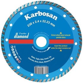 Resim Karbosan Elmas Kesici Turbo Kanallı 115X2.0X22.23 MM 