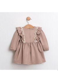 Resim Cumino Kız Bebek Toffee Elbise Cmn-3737 Kahverengi 