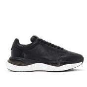 Resim Men's Black Lace-up Thick-Sole Leather Sneaker Derimod