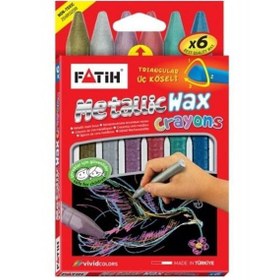 Resim Fatih Mum Pastel Boya Wax Crayons Metalıc Kısa 6 Renk 50180 