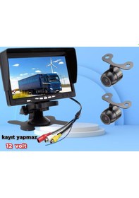 Resim 2 Ad. Kelebek Kamera + 7'' Monitör Seti Kayıt Yapmaz 12 Volt 