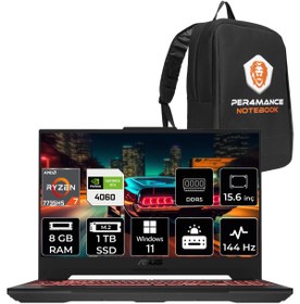 Resim TUF Gaming A15 R7 7735HS 8 GB 1 TB SSD RTX4060/8 GB 144 Hz 15.6 FHD W11PRO LP023 & PER4 Çanta 