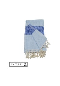 Resim %100 Pamuk Plaj Havlusu, Xxl 100x180cm, Marmaris, Gök Mavisi 