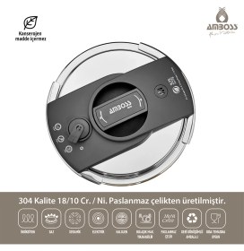 Resim Amboss Enio Matik Paslanmaz Çelik Düdüklü Tencere 4 Lt 