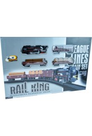 Resim Mixoyuncak Oyuncak Tren Seti Rail King Klasik Tren 104 cm 23 Parça Işıklı 