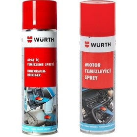 Resim Würth Motor Temizleyici Sprey + Araç Içi Temizleyici Sprey 500 Ml N11.218 