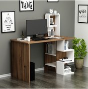 Resim Betroya Twist Çalışma Masası - Ceviz / Beyaz 