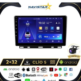 Resim Navistar Clio 5 2020-2023 Model 2 64gb Android 13 Kablosuz Carplay Navigasyon Multimedya Sistemi 