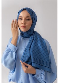 Resim Silk Home %100 Twill İpek Şal 6514-14 Mavi 