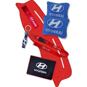 Resim Hyundai Accent Yumurta Kasa Kırmızı Torpido Koruma Halısı Hyundai Mavi Yastık Araç Oto Aksesuar 