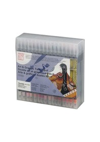 Resim Zig Art & Graphic Twin Rb+F Çift Uçlu Çizim Kalemi 80Li Set Tut95 