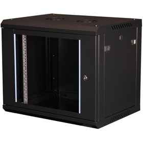 Resim Lande - 9U 19" Duvar Tipi Rack Kabinet - Genişlik: 600 mm | Derinlik: 450 mm - Siyah (Demonte) 