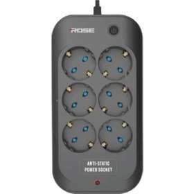 Resim Technozi 2m Kablolu Rose Model 6 Prizli Akım Korumalı Priz 16A Türkiye Menşeli Güvenli Kullanım 