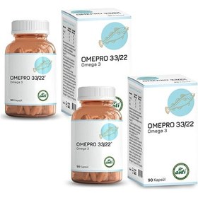 Resim Omepro 3322 Omega 3 Balık Yağı(Trigliserit ) 90 Kap x 2 Ade 