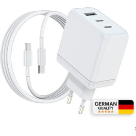 Resim Woyax By Deji 65w 2x Typec Pd Ve Usb Yüksek Hızlı Şarj Aleti, 1.2m Typec To Typec Kablo 