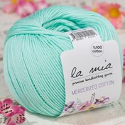 Resim La Mia Mercerized Cotton Açık Yeşil El Örgü İpi - 137 - 33588 