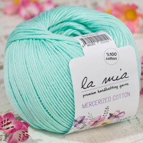 Resim La Mia Mercerized Cotton Açık Yeşil El Örgü İpi - 137 - 33588 