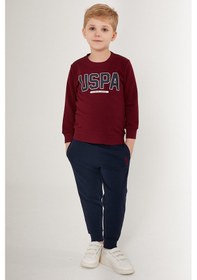 Resim U.s. Polo Assn Patterned Kırmızı Erkek Çocuk Eşofman Takımı 
