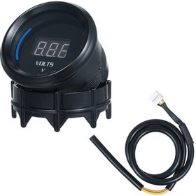 Resim Skycity 12v Araçlar İçin 52mm Siyah Lcd Voltmeter, 0-35v Hassas Ölçüm, Mavi Led Ekran Ve Alarm Özelliği 52bg0088 